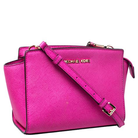 michael kors pink color block purse|Michael Kors hot pink.